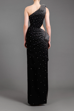 Embroidered Crystal Crêpe Gown Embroidered Crystal Crêpe Gown