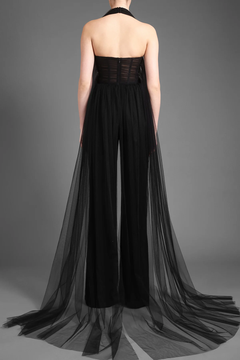 Tulle Draped Crêpe Jumpsuit Tulle Draped Crêpe Jumpsuit