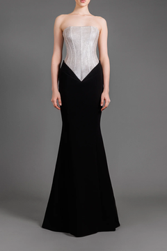 Lurex and Crêpe Gown