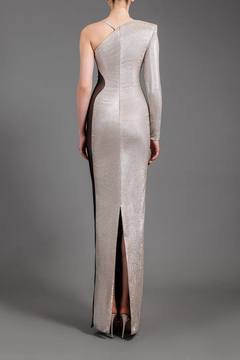 Shimmery Lurex Optical illusion Gown