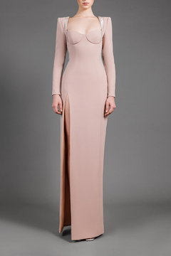 Shimmery Lurex Optical illusion Slit Gown Shimmery Lurex Optical illusion Slit Gown