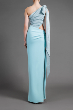 Shimmery Lurex and Crêpe Gown Shimmery Lurex and Crêpe Gown