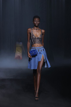 Crop Top with Denim Skirt Crop Top with Denim Skirt