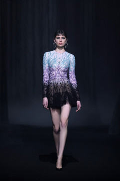 Beaded Tulle Dress with Ruffles Beaded Tulle Dress with Ruffles