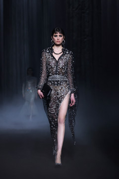 Beaded Tulle Shirt with Skirt Beaded Tulle Shirt with Skirt