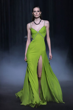 Nervure Georgette Gown with Beaded Border Nervure Georgette Gown with Beaded Border