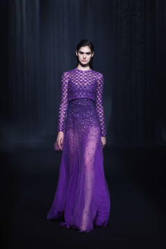 Beaded Tulle Gown with Bolero