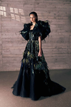 Embroidered Tulle Strapless Gown Embroidered Tulle Strapless Gown