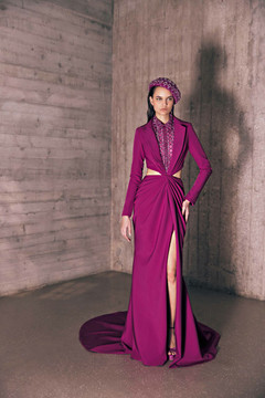 Crêpe Marocain Jacket Gown