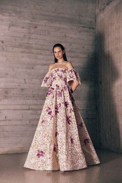 Tulle Gown with Guipure Tulle Gown with Guipure