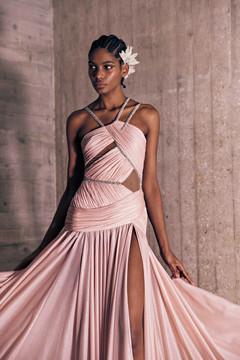 Draped Asymmetric Jersey Gown Draped Asymmetric Jersey Gown