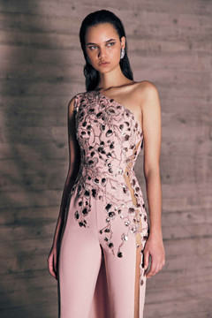 Asymmetric Crêpe Marocain Jumpsuit Asymmetric Crêpe Marocain Jumpsuit