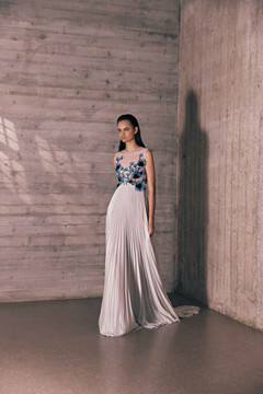 Pleated Jersey Bustier Gown Pleated Jersey Bustier Gown