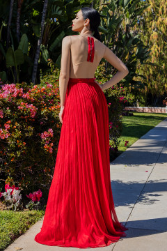 Silk Chiffon Metallic Effect Gown Silk Chiffon Metallic Effect Gown