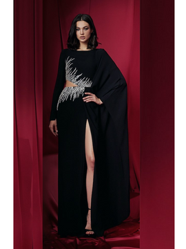 Cady Cutouts Long Sleeve Gown Cady Cutouts Long Sleeve Gown