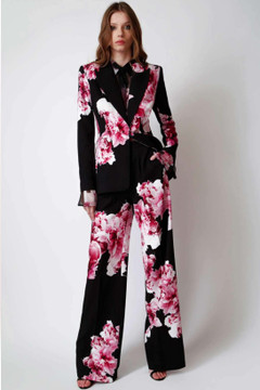 Floral Blazer, Blouse and Trousers