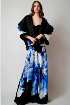 Bustier with Floral Jacket and Trousers Bustier with Floral Jacket and Trousers