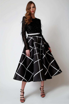 Long Sleeve Bodysuit with Midi Skirt Long Sleeve Bodysuit with Midi Skirt