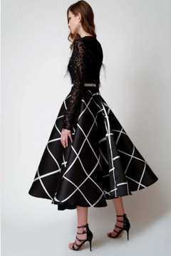 Long Sleeve Bodysuit with Midi Skirt Long Sleeve Bodysuit with Midi Skirt