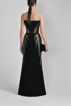 Canton Crepe Strapless Gown Canton Crepe Strapless Gown
