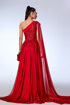 Beaded Cassida Mousseline Gown