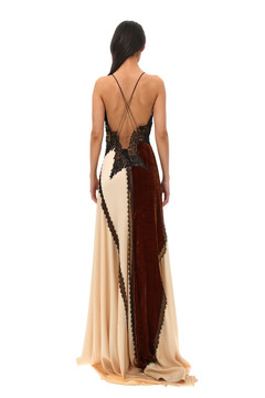 Solid Fluid -Velvet Gown Solid Fluid -Velvet Gown