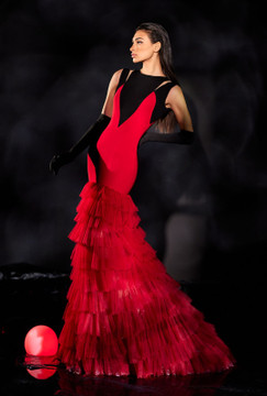 Mermaid Multi-Cut Crepe Gown Mermaid Multi-Cut Crepe Gown
