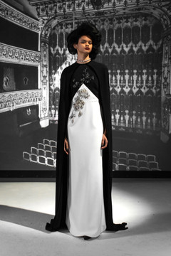 Color Block Cape Gown Color Block Cape Gown