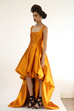 Silk High Low Barathea Gown Silk High Low Barathea Gown