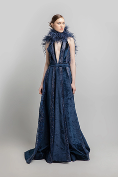 Deep V-Neck Gown Deep V-Neck Gown