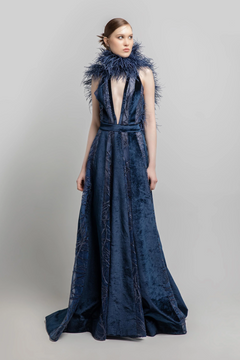 Deep V-Neck Gown Deep V-Neck Gown