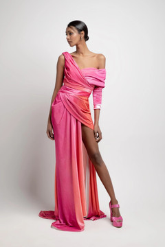 Asymmetrical Slit Gown Asymmetrical Slit Gown