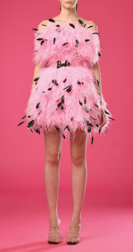 Pouf Feathered Mini Dress Pouf Feathered Mini Dress