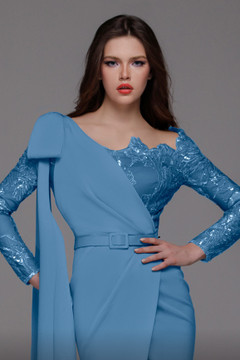 Side Drape Crepe Gown Side Drape Crepe Gown