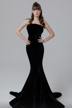 Fitted Mermaid Strapless Gown