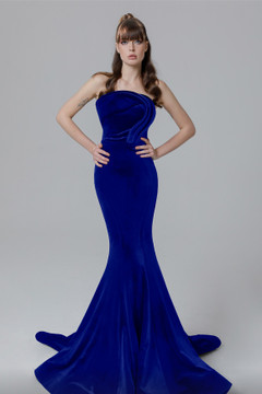 Strapless Fitted Mermaid Gown