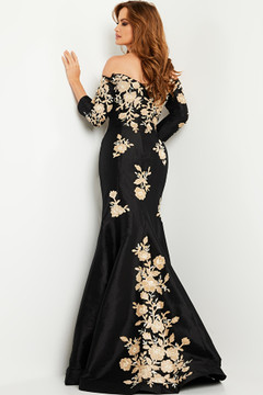 Black and Gold Mermaid Gown