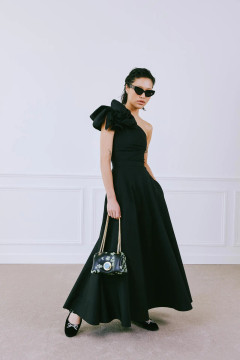 One Shoulder Popeline Gown One Shoulder Popeline Gown