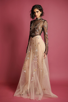 Color Block Tulle Gown Color Block Tulle Gown