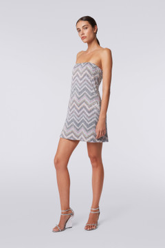 Zig-Zag Sequin Mini Dress