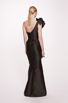 Silk Mikado Column Gown