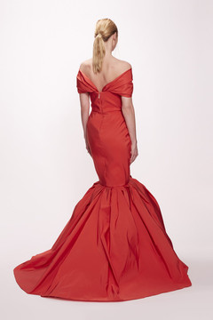 Silk Faille Fishtail Gown