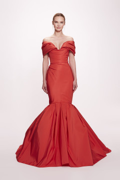 Silk Faille Fishtail Gown