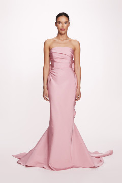 Strapless Silk Faille Gown