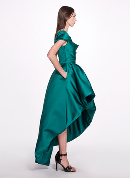 Satin High-Low Gown- Satin High-Low Gown-