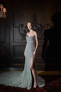 Embellished Strapless Gown Embellished Strapless Gown