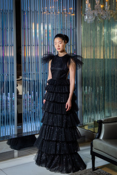 Tiered Ruffle Sleeve Gown Tiered Ruffle Sleeve Gown