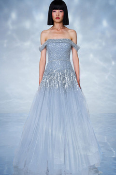 Sirena Glitter Tulle Gown