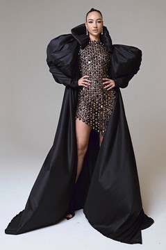 Stretch Taffeta Opera Coat