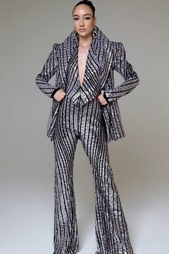 Striped Power Suit